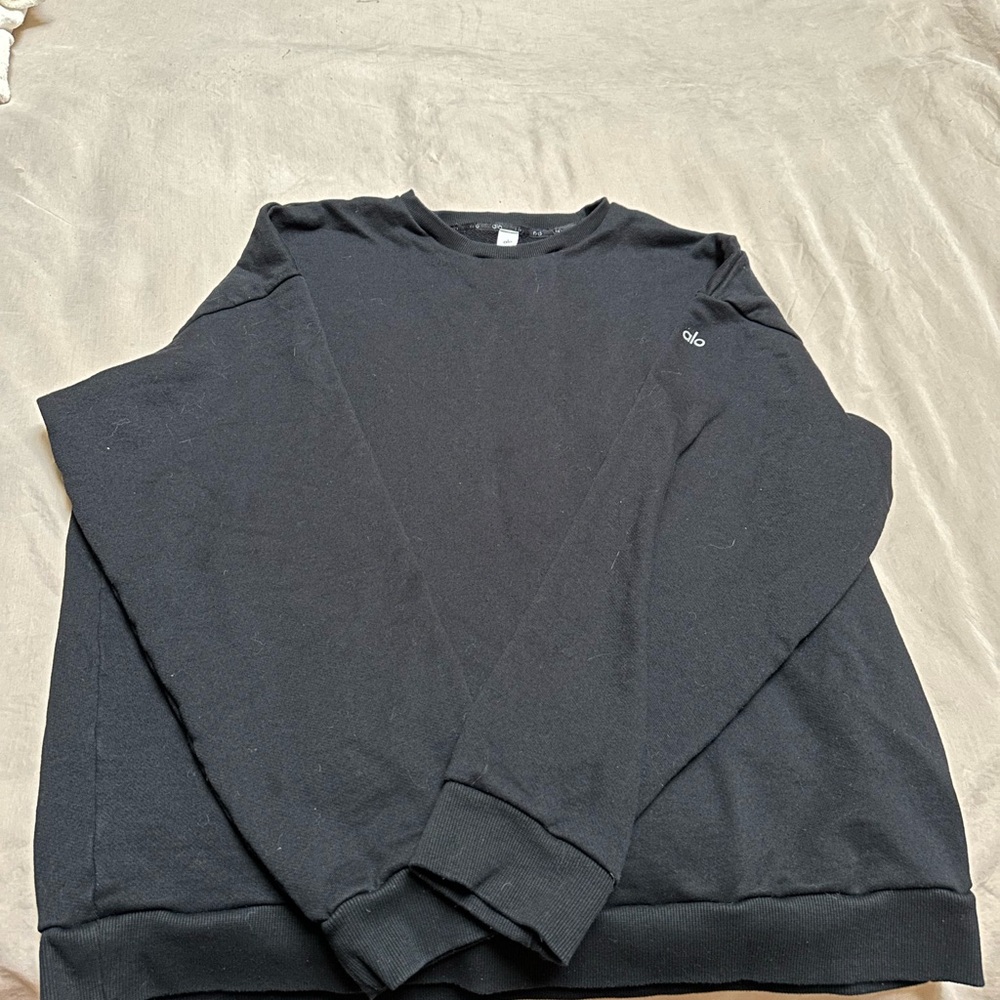 ALO Yoga Black Crewneck Sweater